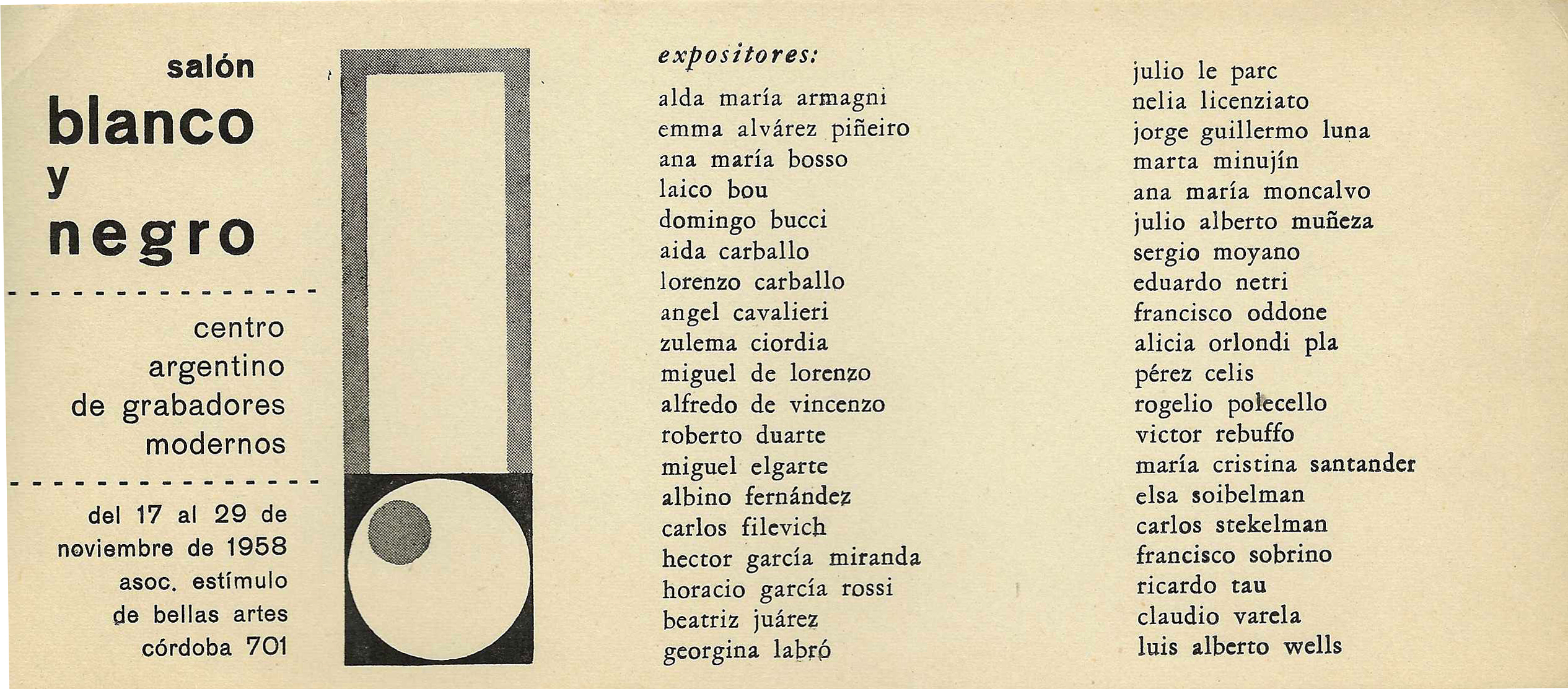 1958. Presidente del Centro Argentino de Grabadores Modernos